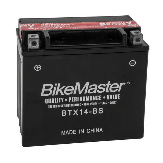 BikeMaster Maintenance Free Battery BTX14-BS for Buell XB12S Lightning 2004-2010