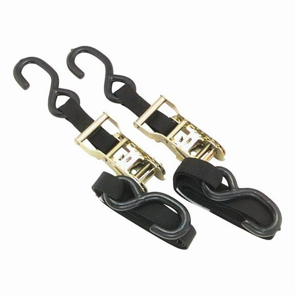 BikeMaster Ratchet Tiedown 1"x84" 1200LB Load Nylon Black