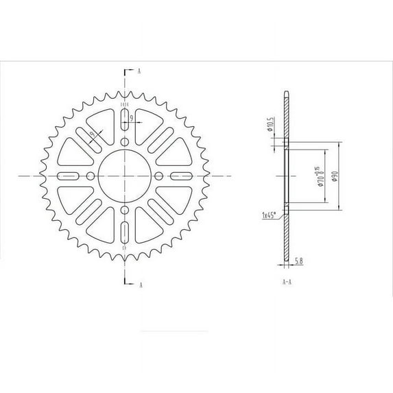 BikeMaster Rear Steel Sprockets 43T 520 241 414 43