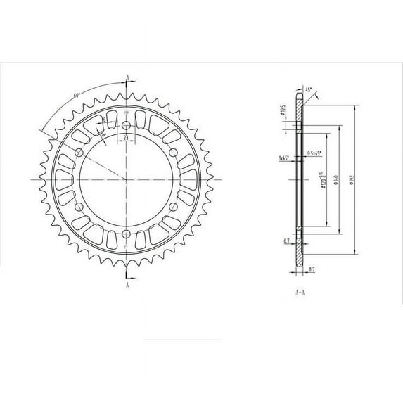BikeMaster Rear Steel Sprockets 43T 530 260 499 43