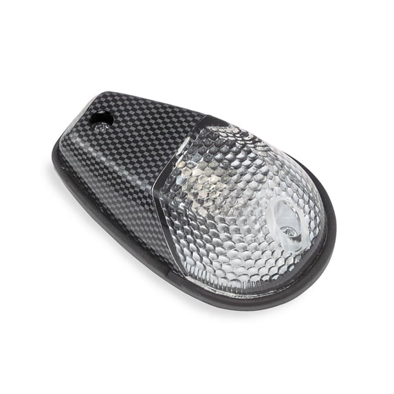 BikeMaster Universal Flush Stalk Light Kit Clear Lens - Clear Bulb - Carbon Shell ST-1386-11