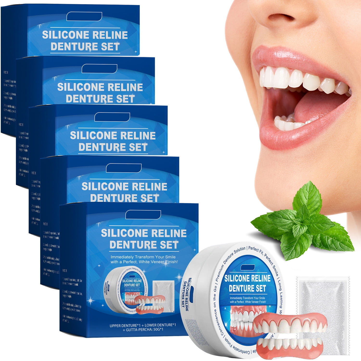 Bikenda Silicone Reline Denture Set, Professional Denture Silicone