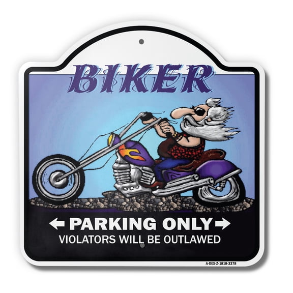 I'm The Biker 18" X 18" Heavy-Gauge Aluminum Architectural Sign | SignMission Designer Motorcycle Hog Bike Cycle Harley Metal Novelty Gift Funny Joke Gag Road Garage