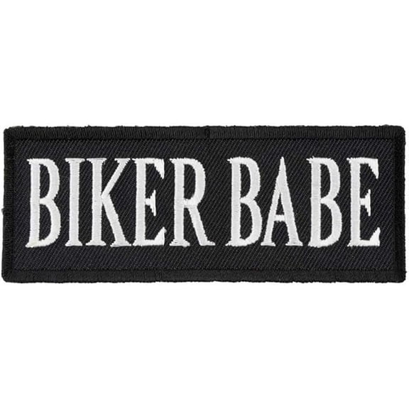 Biker Babe Black & White Patch, Ladies Biker Patches