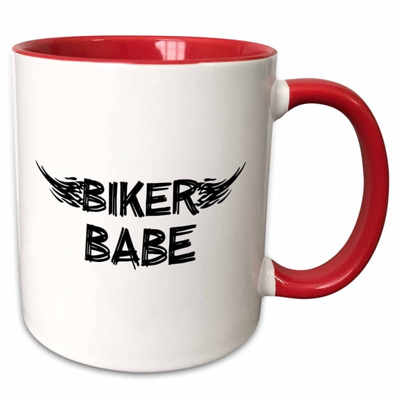 3dRose Two-Tone Red & White Ceramic Mug – 15oz, Printed Both Sides, Microwave Safe