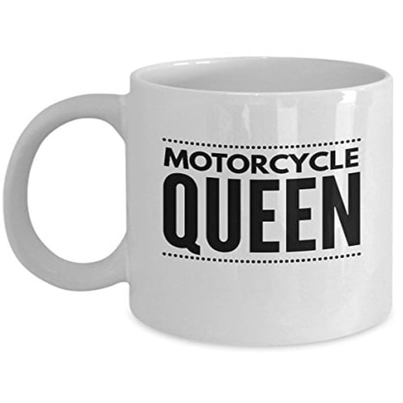 Biker Babe 11 oz Coffee Mug - Queen White Ceramic Gift