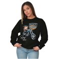 thumbnail image 1 of Biker Betty Boop Choppers Motorcycle Women Crewneck Sweatshirt Brisco Brands S, 1 of 5