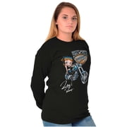 Biker Betty Boop Choppers Motorcycle Womens Long Sleeve T Shirt Brisco Brands S