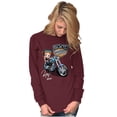thumbnail image 1 of Biker Betty Boop Choppers Motorcycle Women's Long Sleeve T Shirt Brisco Brands S, 1 of 5