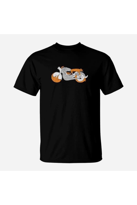 Biker Cat Cafe Racer Motorcycle Kitten TShirt
