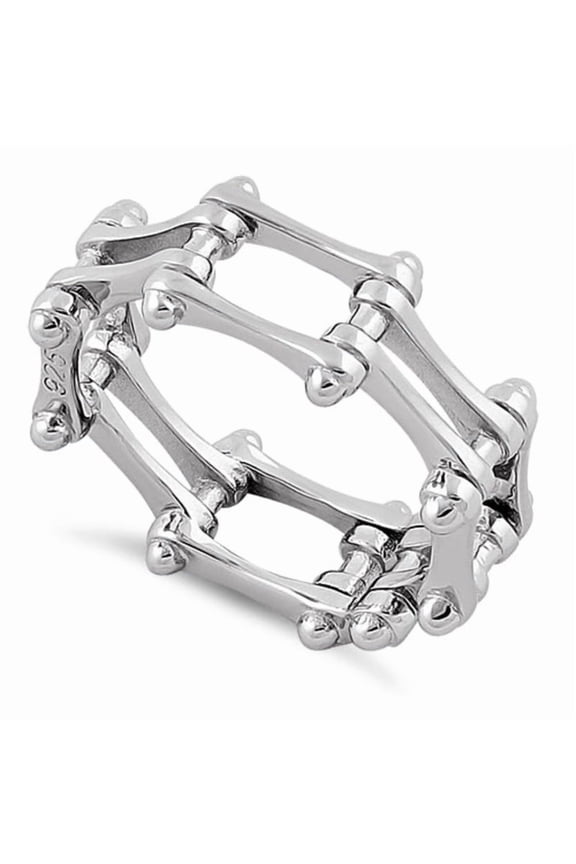 Biker Chain Ring in 925 Sterling Silver Motorcycle Chain Ring For Mens,Boyfriend