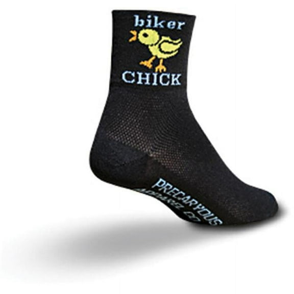 Biker Chick Sock: Black SM/MD