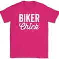 thumbnail image 1 of Biker Chick T-Shirt Funny Humor Motorcycle Riding Novelty Text Tee - Pink, M, 1 of 1