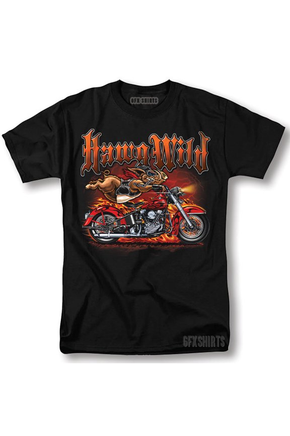 Biker Classic HarIey Classic Motorcycle Hawg Wild HD Graphic T-Shirt