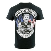 Biker Clothing Co. BCC116007 Men's Black 'Sons of Trump' Motorcycle Cotton T-Shirt Large