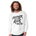 thumbnail image 1 of Biker Dad Father Of Ride Motorcycle Men's Big & Tall Crewneck Sweatshirt Brisco Brands 4X, 1 of 5