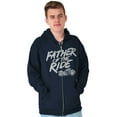thumbnail image 1 of Biker Dad Father Of Ride Motorcycle Men's Big & Tall Graphic Zip Up Hoodie Brisco Brands 2X, 1 of 5