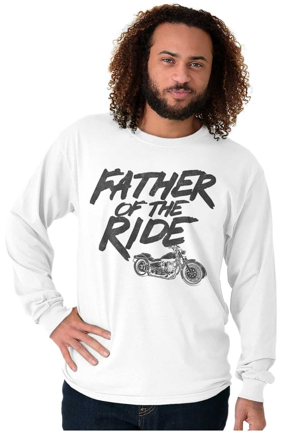 Biker Dad Father Of Ride Motorcycle Men's Long Sleeve Tee T Shirt Brisco Brands S