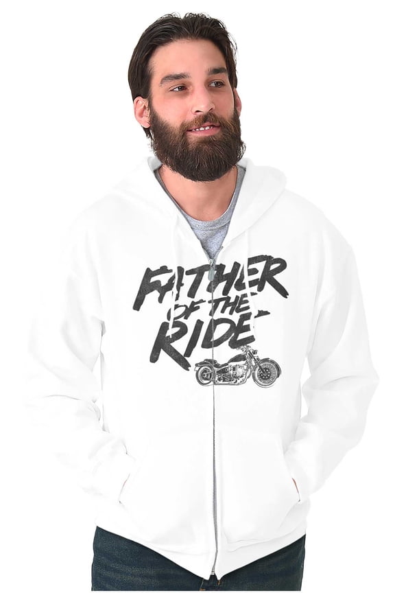 Biker Dad Father Of Ride Motorcycle Zip Hoodie Sweatshirt Men Brisco Brands S
