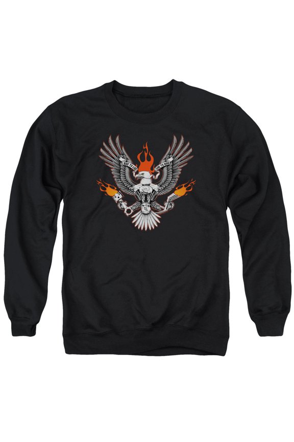 - Biker Eagle - Crewneck Sweatshirt - Large