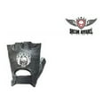thumbnail image 1 of Biker Fingerless Gloves with Skull in Flames - Extra Small, 1 of 1