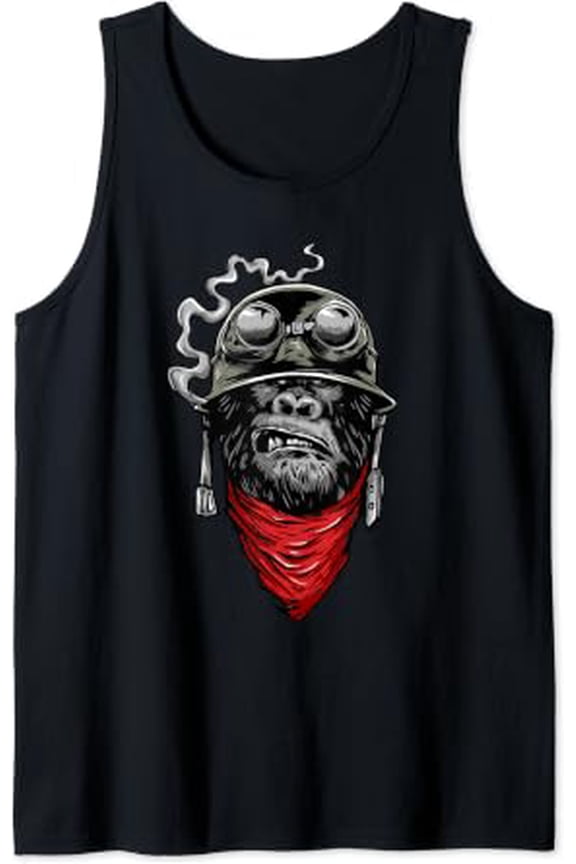 Biker Gorilla Motorcyclists Motorcycle Tour Motorcycle Rider Tank Top Size S-3XL