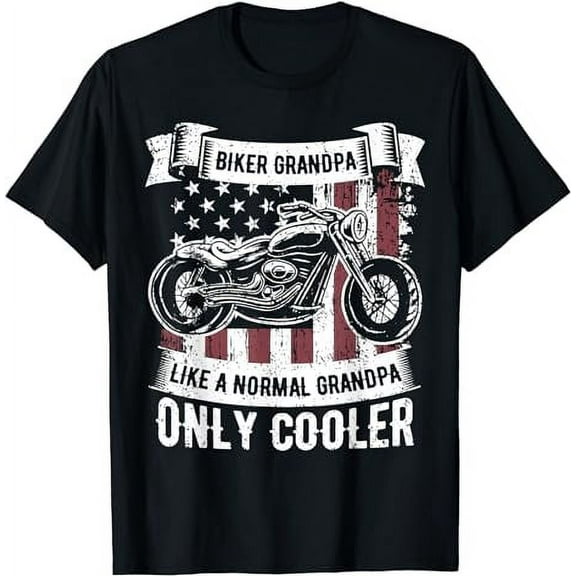 Biker Grandpa Ride Motorcycles Motorcycle Lovers Rider Gift T-Shirt