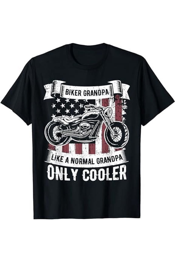 Biker Grandpa Ride Motorcycles Motorcycle Lovers Rider Gift T-Shirt