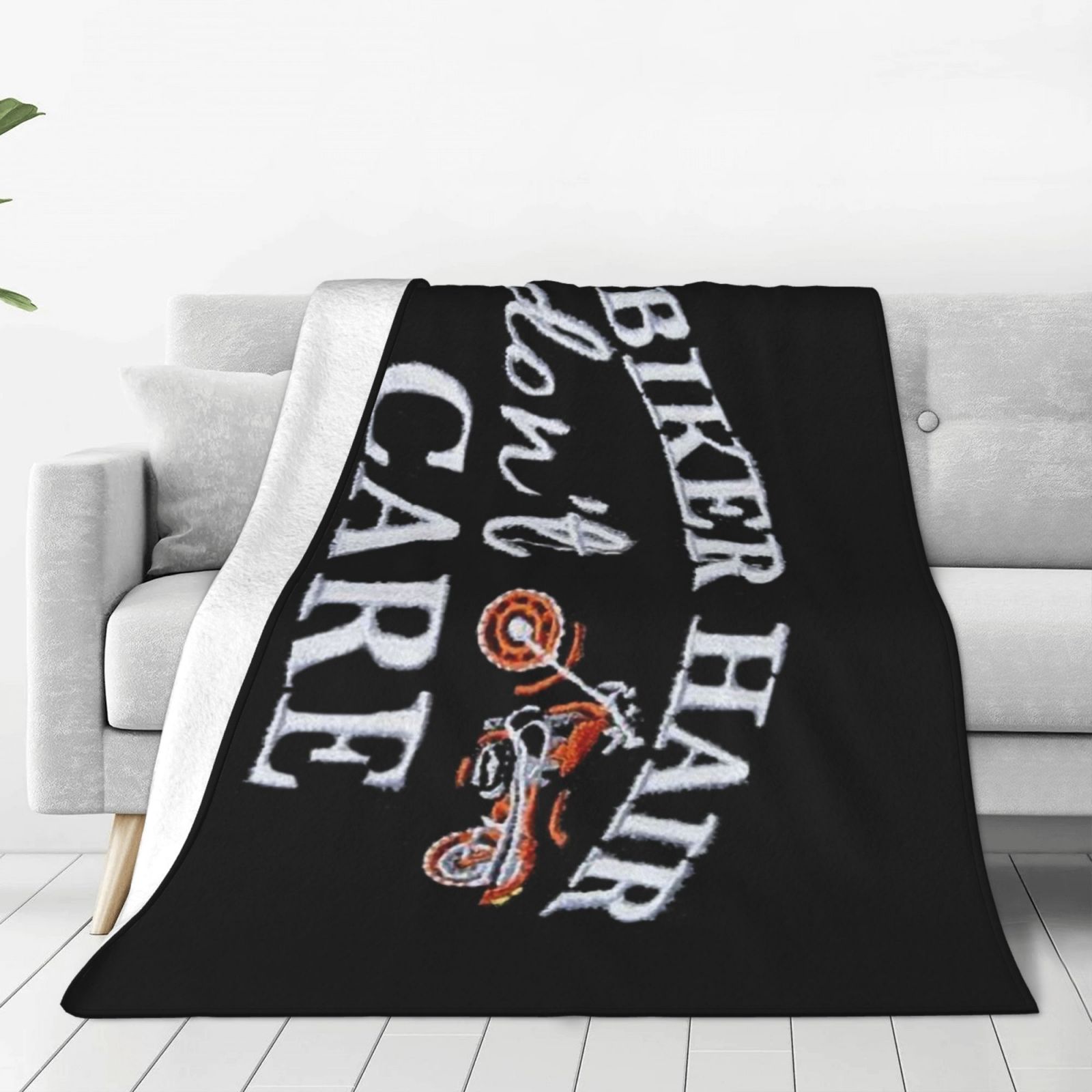Biker Hair Don’t Care UltraSoft Micro Fleece Blanket 3d Fashion Print