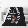 Biker Hair Don’t Care UltraSoft Micro Fleece Blanket 3d Fashion Print
