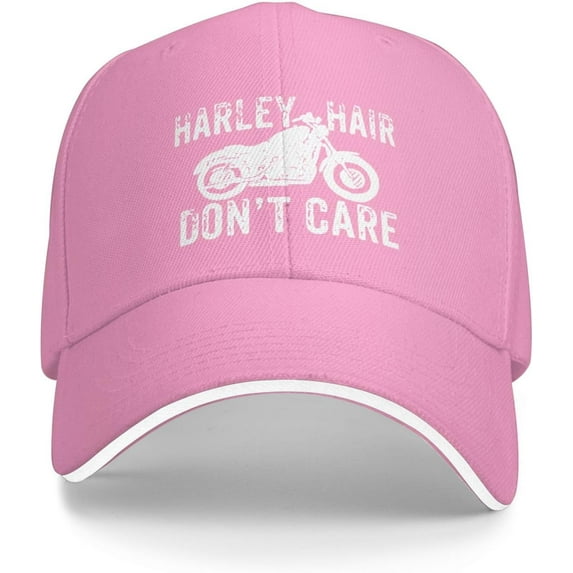 Biker Hair Donu2019t Care Trucker Hat Baseball Cap Funny Outdoor Travel Dad Caps