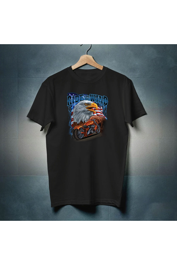 Biker, Harley, Classic Motorcycle, Ride Like The Wind, HD, Freedom Comfort Color T-Shirt Unisex, up to 4XL
