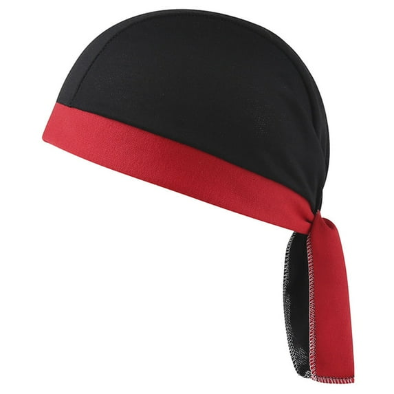 Biker Hats for Men & Women Casual Color-Block Breathable Adjustable Chemo Skull Cap