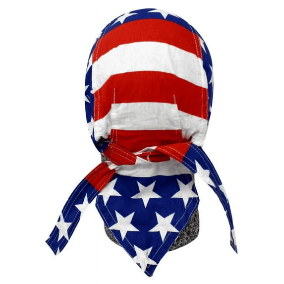 Biker Headwrap Danbanna Deluxe Du-Rag Cap Doo Rag Bandana American Flag