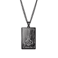 thumbnail image 1 of Biker Jewelry Men - Biker Necklace - Hanged Man Tarot Necklace - Hip Hop Jewelry (The Hanged Man), 1 of 6