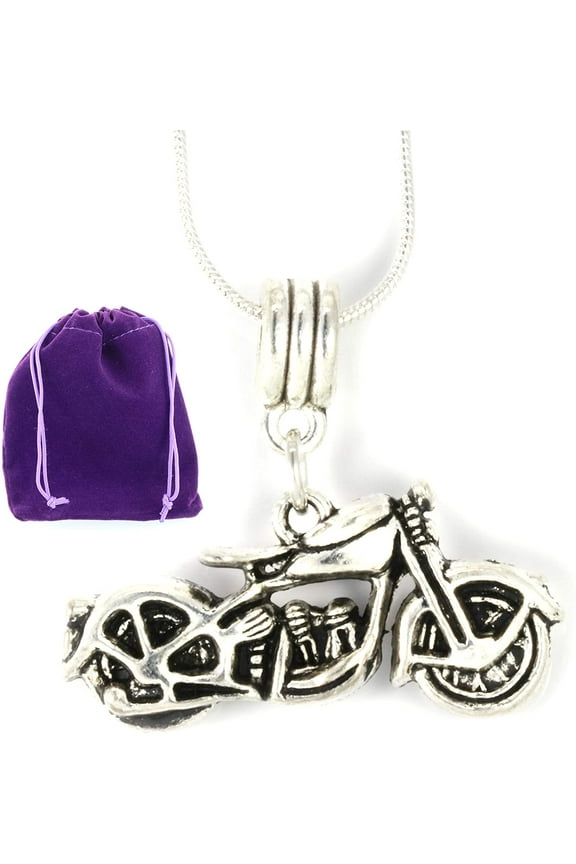Biker Jewelry for Men | Biker Pendant for Women as a Great Anarchy Necklace with your Favorite Motorcycle Charm