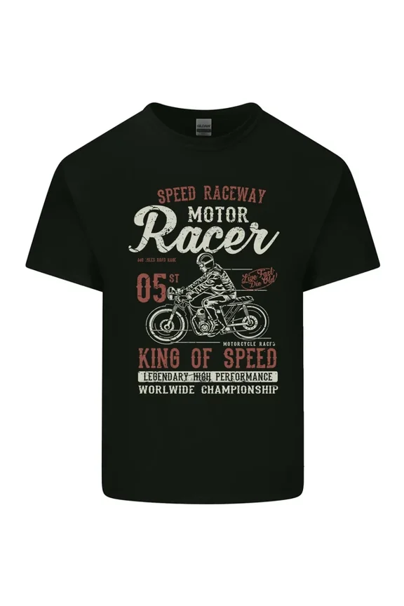 Biker King Of Speed Motorcycles Cafe Racer T-Shirt