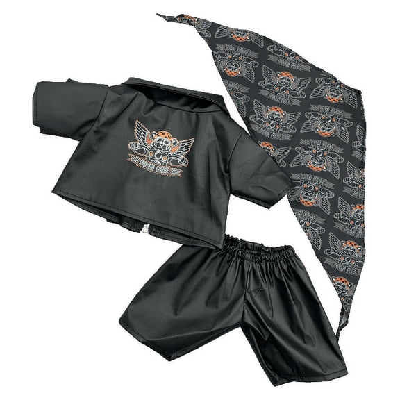 Biker King of the Road 6"-10" Plush Toy Outfit Small Stuffed Animal Costume Ride Dress-Up