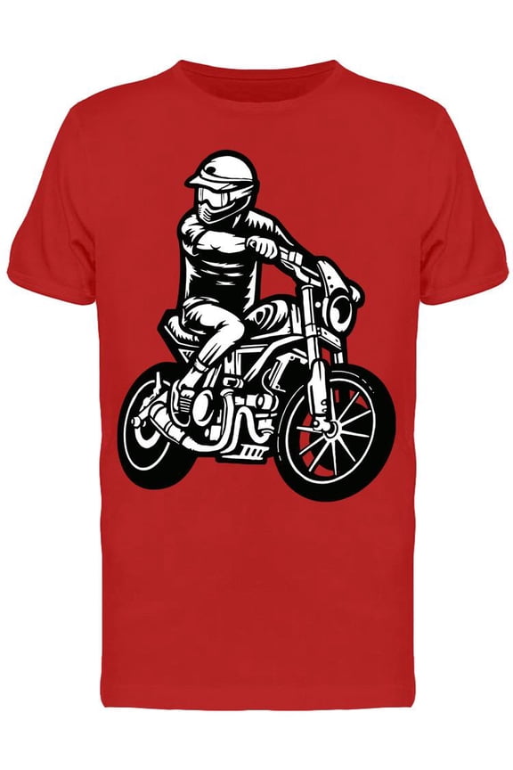 Biker Logo Template T-Shirt Men -Image by Shutterstock, Male Large