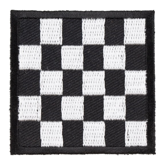 Biker Motorcycle Racing Checkered Flag Embroidered Patches.