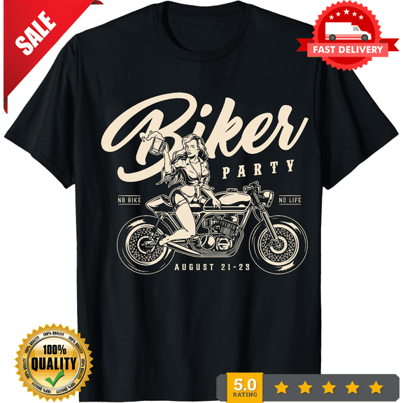 Biker Party Motorcycle T-Shirt Men'S Cafã© Racer Motorbike Unisex Tee Shirt Top Unisex S-5XL Hot Trending Shirt, Vintage Birthday Gift, LIMITED EDITION-TH64425