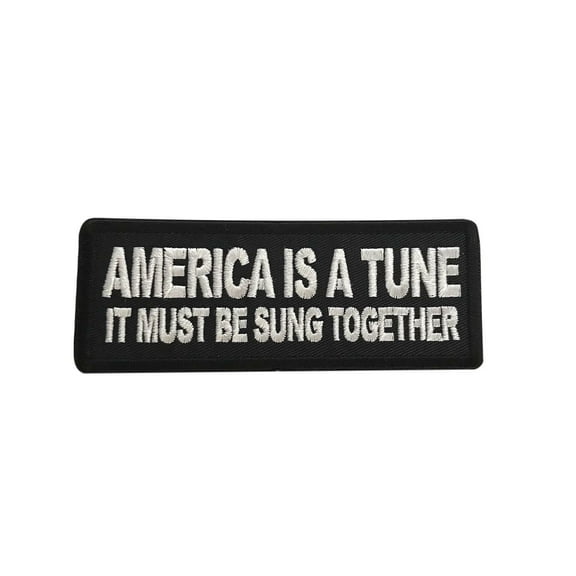 Biker Patch - America Is A Tune It Must Be Sung Together Iron On Patch Cosplay Costume Vest Novelty DIY