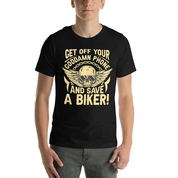 Biker Quote T-Shirt, Funny Skull Tee, Motorcycle Safety Shirt (XS)