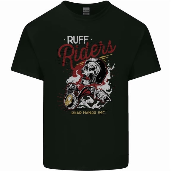 Biker Ruff Riders Motorcycle Motorbike Chopper Lifestyle Cotton Tee,for unisex up to 5XL
