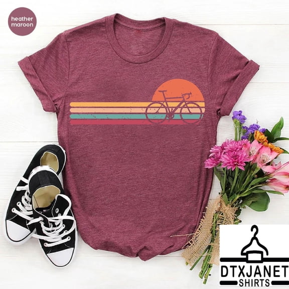 Biker Shirt, Bicycle Lover Gift,Bike Tshirt Men,Retro Bicycle T-Shirt, Biker, Mountain Bike Shirt, Womens Bike Shirt,Cycling Shirt All Size S-5Xl