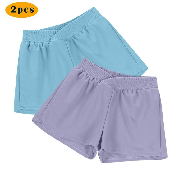 Biker Shorts Women Clearance, Xunlbb 2PC Women's V-waist Exposed Navel Sports Casual Solid Color Shorts