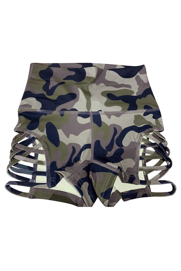 Biker Shorts Women High Waisted Hollow Out Lifting Stretchy Womens Skorts,,S