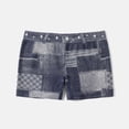 thumbnail image 1 of Biker Shorts for Women Low Rise Tummy Control Printed Stretchy Imitation Denim Workout Yoga Short Casual Comfy Breathable Soft Running Gym Athletic Leggings Shorts, 1 of 9