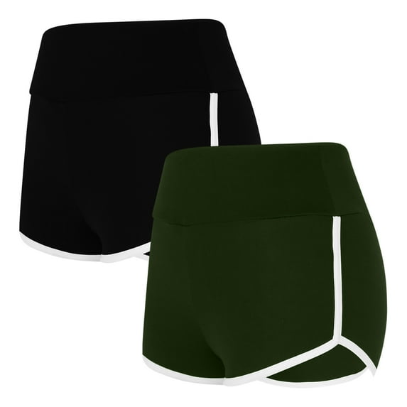 Biker Shorts Women with Pockets Summer Solid Color Shorts for Women Casual Loose Comfy Elastic Waist Yoga Athletic Short Pants Trendy Beach Shorts Deals of The Day Lightning Deals Army Green M