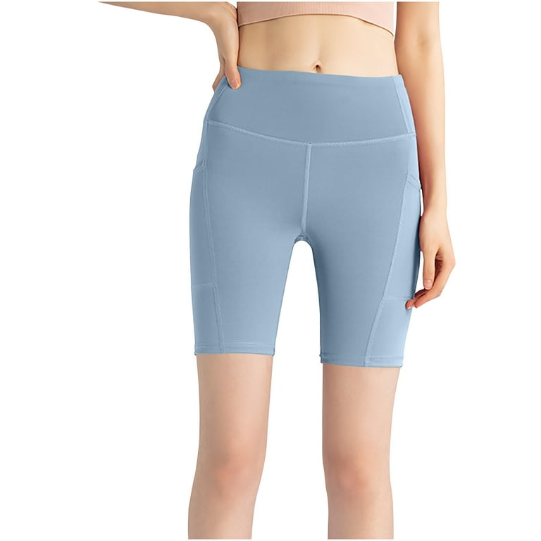 Biker Shorts for Women Biker Shorts for Women Solid Color High Waist and  Hip Lifting Exercise Fitness Tight Yoga Capris Cycling Running Athletic  Pants